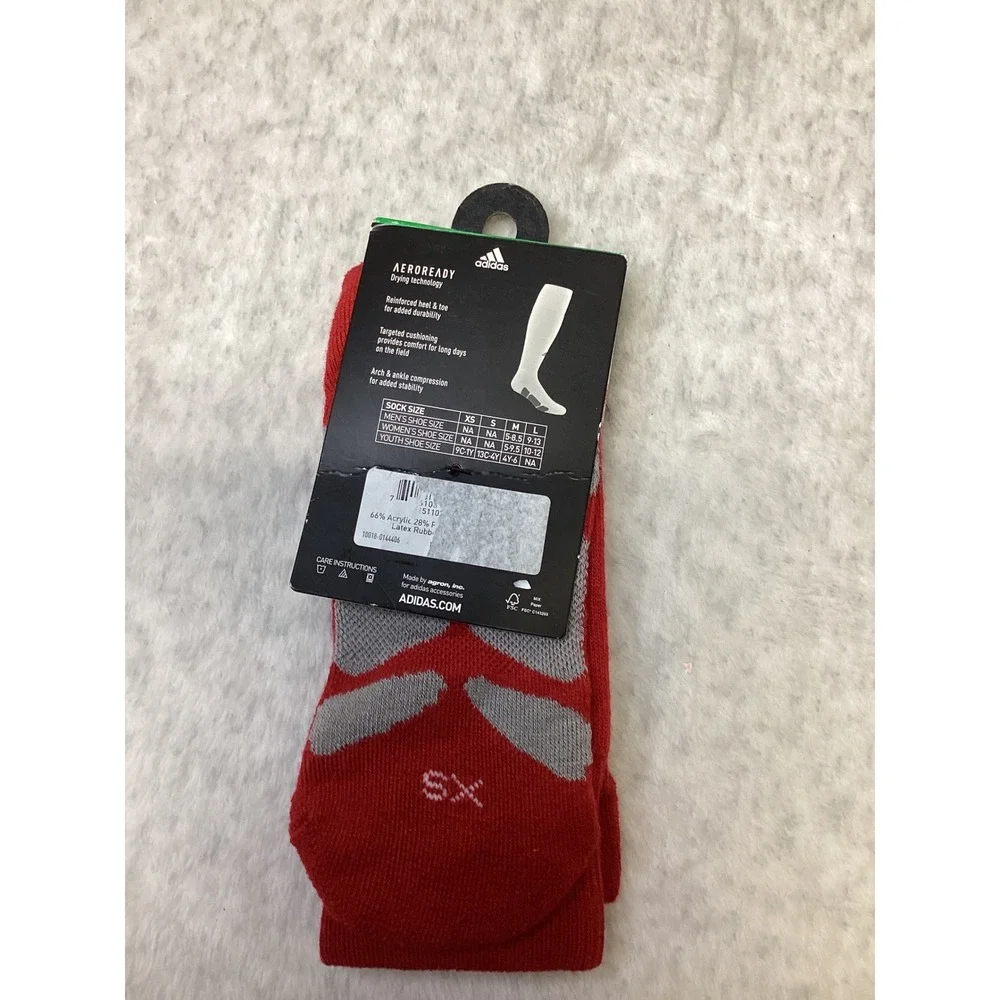 Adidas Baseball Over The Calf Socks Red XS Aeroready Compression Youth 9C-1Y